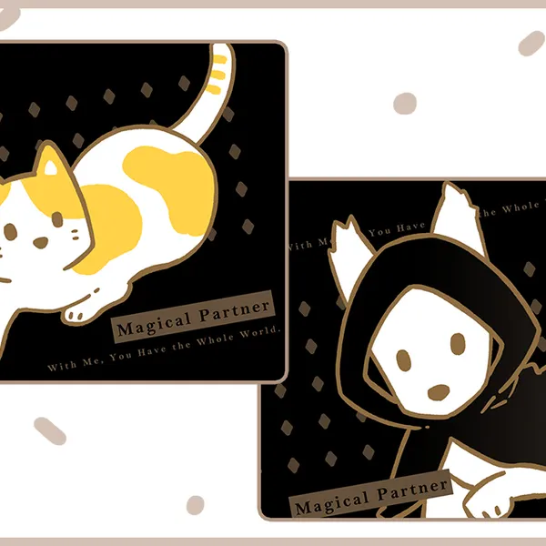 Magical Partner｜黑色小方巾2入